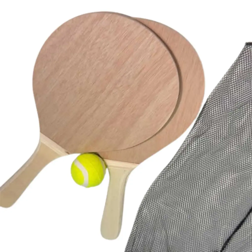 Wooden Beach Tennis Racket Set