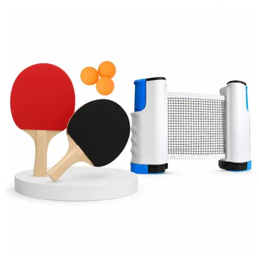[NPA....] Ping Pong Retractable Table Tennis Set – 7-Piece Portable Table Tennis Kit with Paddles, Balls & Retractable Net